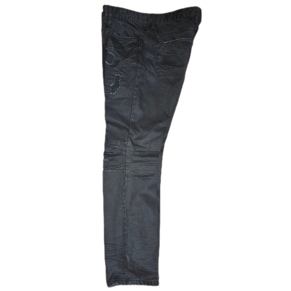 FBRK Mens Ripped Black Jeans 38W X 32L - Picture 7 of 10